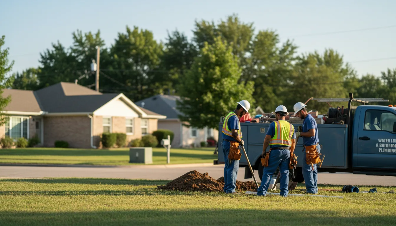 Residential water line and bathroom plumbing service in Lebanon, OH